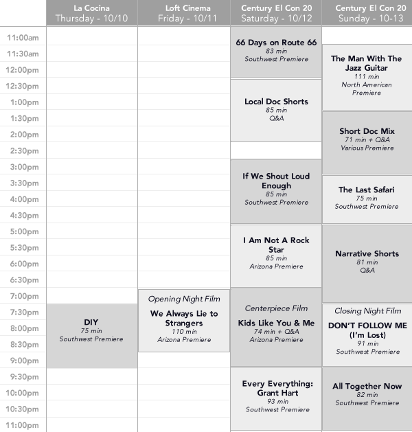Film Schedule